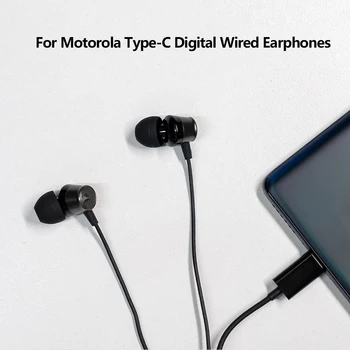 Оригинальная проводная гарнитура-вкладыш для Motorola, фирменный микрофон, цифровая микросхема, интерфейс USB гарнитуры с Type-c