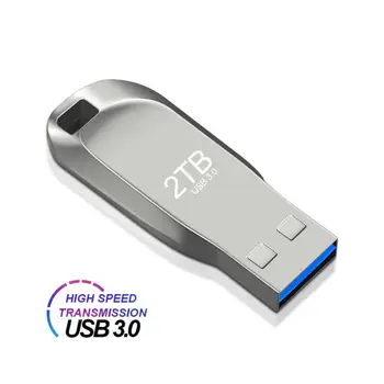 Оригинальный USB Флэш-Накопитель 2 ТБ 1 ТБ 512 ГБ 3,0 Металлическая Высокоскоростная Передача Подвесной Портативный USB-Накопитель Для Компьютера Ноутбука