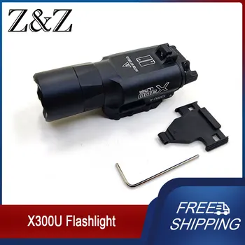 Оружейный алюминиевый светодиодный фонарик X300U мощностью 500 люмен с высокой светоотдачей, тактический, подходит для 20 мм рейки