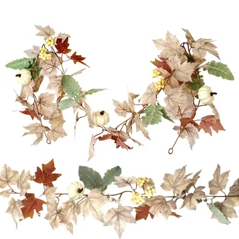 Осеннее украшение Осенний венок из кленовых листьев каминная накидка Может использоваться для Дня Благодарения Хэллоуина домашнего декора фермы на открытом воздухе в помещении