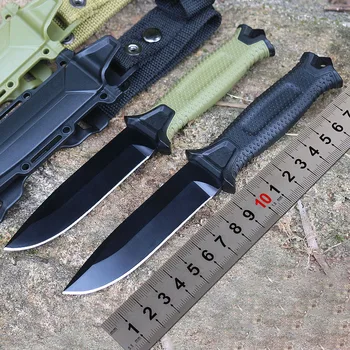 Острый нож с фиксированным лезвием из нержавеющей стали 3CR13 Тактический Охотничий нож для выживания в походе на открытом воздухе с ножнами для разбивания окон