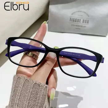 Очки для чтения Elbru с синим светом, Женские, Мужские Модные очки для пресбиопии HD с защитой от усталости, Сверхлегкие очки для дальнозоркости, Унисекс