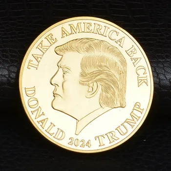 Памятная монета Дональда Трампа 2024 года, Вернем Америку В БОГА, КОТОРОМУ МЫ ДОВЕРЯЕМ, Коллекционная коллекция сувениров