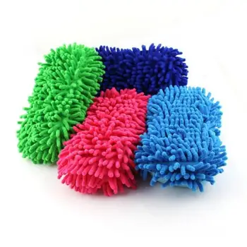 Перчатки для чистки автомойки Мягкое полотенце из супер Микрофибры, синель, 2 В 1, Ткань для чистки Автомойки, Аксессуары для чистки автомобилей