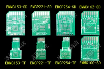 Плата адаптера EMMC EMMC153 EMCP221 EMCP254 для SD TF Плата адаптера библиотеки шрифтов