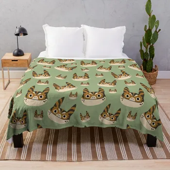 Плед с рисунком кота, мягкие плюшевые пледы в клетку, байковые одеяла, диванное одеяло