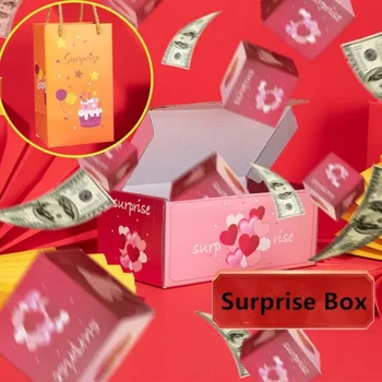 Подарочная коробка Surprise box Создание самого удивительного подарка Креативная коробка для прыжков DIY Складная бумажная коробка Подарочная коробка для прыжков с сюрпризом