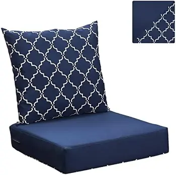 Подушка Loveseat для мебели для патио, Сменная скамейка 24 × 48, подушки-планеры для глубокого сидения с всепогодным съемным чехлом, 3-