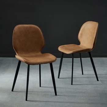 Портативное дизайнерское обеденное кресло Cafe Mobiles Кожаное Скандинавское обеденное кресло для отдыха Комод Sillas De Comedor Мебель для дома GG