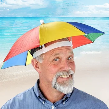 Портативный Складной зонт с непромокаемой защитой от ультрафиолета, Солнцезащитный козырек для кемпинга на открытом воздухе, Рыбалки, пляжных путешествий, пеших прогулок, Головной убор