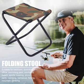 Портативный складной стул для кемпинга на открытом воздухе и рыбалки - легкий дорожный стул