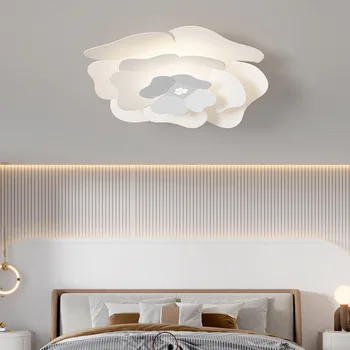 Потолочный светильник в скандинавском стиле для спальни, роскошный современный светильник в виде лепестка для столовой, потолочный светильник, входное освещение, светодиодные светильники для придания комнате блеска.