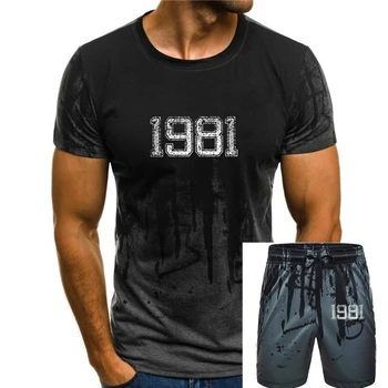 Потрясающая винтажная футболка в стиле ретро 1981 года рождения, мужская футболка из 100% хлопка, подарок на 40-й день рождения, футболки 40-летней давности, топы для вечеринок
