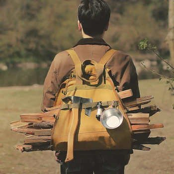 Походная сумка для хранения дров, Многоцелевая ручная сумка для мелочей, Органайзер большой емкости, походный рюкзак, принадлежности для лагеря