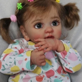 Премиальная Кукла Лейла Реборн, Готовая 3D-картина с видимой веной, 18-дюймовая коллекция игрушек для милых девочек, подарок