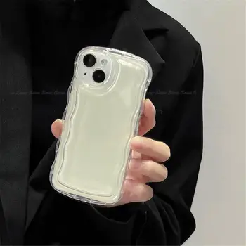 Прозрачный Овальный Волнистый Бампер Чехол Для Телефона Redmi Note 12 11 10 11S 11T 10T Pro Plus Мягкая Тонкая Задняя Крышка Из Силикона TPU