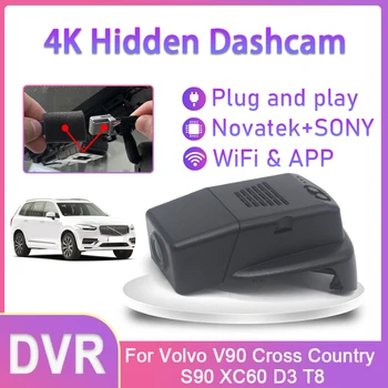 Простой в Установке Специальный Автомобильный Видеорегистратор 4K UHD Dash Cam Camera Для Volvo V90 Cross Country 2019 S90 2021 XC60 D3 T8 2018 2019 2020 2021