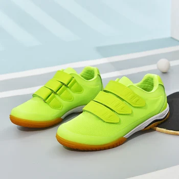 Профессиональные мужские туфли для настольного тенниса, черно-зеленые спортивные туфли, женские дышащие кроссовки для бадминтона, унисекс, носимые теннисные туфли, мужские