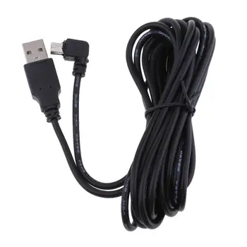 Прочный кабель для зарядных устройств Mini USB 5V 2A с 90-градусной правой головкой для зарядки видеорегистратора