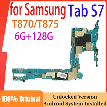 Разблокированная оригинальная материнская плата для Samsung Galaxy Tab S7 T870 T875 Логическая плата Исправная материнская плата с полным набором микросхем 100% протестирована