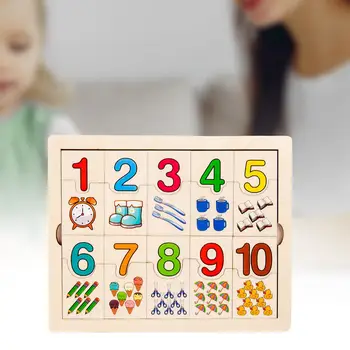 Развивающая Математическая Игрушка Math Learning Jigsaw Puzzle Обучающая Счетная Игрушка для Мальчиков Детей старше 3 Лет Девочек Подарки На День Рождения Для Детей
