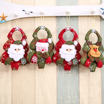 Рождественские Подвесные Украшения Дверные Подвесные Украшения Санта Клаус Лось Снеговик Подвески Рождественская Елка Украшения Для Дома Ноэль