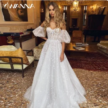 Романтическое свадебное платье с вырезом в виде сердечка, Классическое платье с 3D цветами для невесты, Элегантное Длинное свадебное платье трапециевидной формы Vestido De Novia