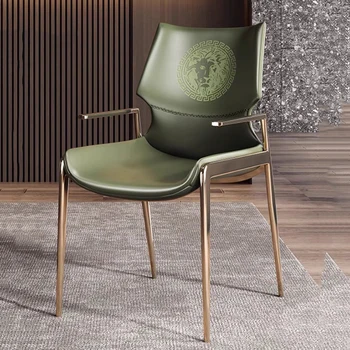 Роскошные обеденные стулья для театра, кожаные стулья для гостиничного салона в скандинавском стиле, мебель для балкона Cadeira с акцентом в ресторане на открытом воздухе