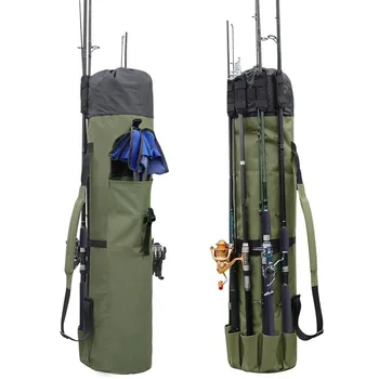 Рыболовный рюкзак для мужчин, функциональная сумка для хранения удочек, водонепроницаемая складная сумка для рыбной ловли через плечо, сумка для ручной переноски, рыболовная сумка
