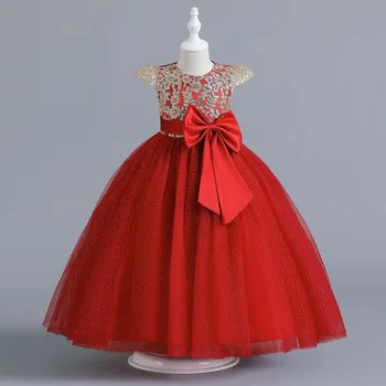 Свадебное платье для девочек, платье принцессы Помпадур, платье для выступления на фортепиано, детское рождественское вечернее платье