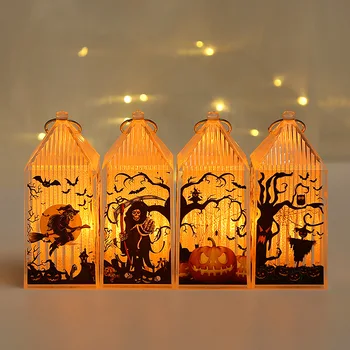 Светодиодный фонарь-тыква на Хэллоуин, украшение для дома, маленькая переносная лампа для детей, переносная лампа 2023Halloween, украшения для дома
