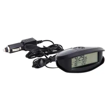 Светодиодный Цифровой автомобильный Измеритель напряжения, Светящиеся часы, Светодиодная Подсветка монитора с сигнализацией о замерзании