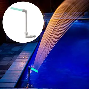 Светящийся фонтан для бассейна, светящийся в темноте, Регулируемый резьбовой интерфейс, Обратные струи для разбрызгивания водопада в бассейне