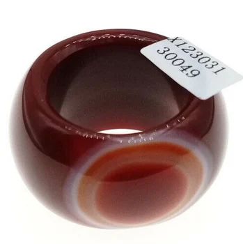 Сертифицированное Китайское кольцо Ручной работы из натурального Агата Red Man с внутренним диаметром 22,50 мм