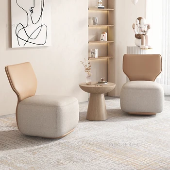 Скандинавские тканевые стулья для гостиной, Балкон, гостиная, Ленивый диван, Креативная мебель для гостиной, Стул с низкой спинкой для отдыха