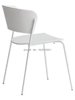 Скандинавский стул со спинкой обеденный стул современный простой бытовой железный художественный обеденный стул стол для кафе и офис продаж стульев