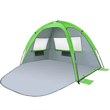 Складная пляжная палатка MOVTOTOP, портативные семейные палатки, навес от солнца для пеших прогулок, отдыха в кемпинге (зеленый)