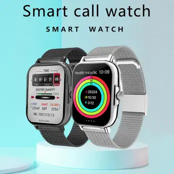 Смарт-часы L21PLUS с полным сенсорным экраном, совместимые с Bluetooth, для звонков, Фитнес-трекер, Голосовой ассистент, часы для повседневной носки, умные часы