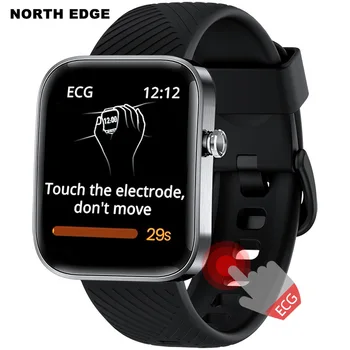Смарт-часы NORTH EDGE с сенсорным экраном, мужские пульсометры, кровяное давление, давление кислорода, температура тела, женские смарт-часы для фитнеса