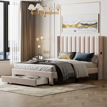Современная минималистичная Дизайнерская кровать размера 