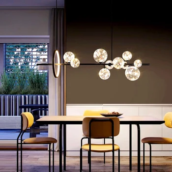 Современные подвесные светильники для столовой, внутреннее освещение, потолочный светильник, подвесной светильник, светодиодные люстры для гостиной, внутреннее освещение.