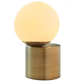 Современный стеклянный глобус для гостиной Настольная лампа со светодиодной лампочкой настольная лампа со старинным латунным стеклянным абажуром