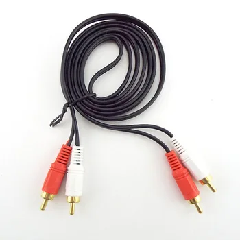 Соединительный кабель 1,4 м от штекера RCA до 2 штекеров RCA, двойной удлинитель провода стереозвука AV для усилителя звука DVD TV CD