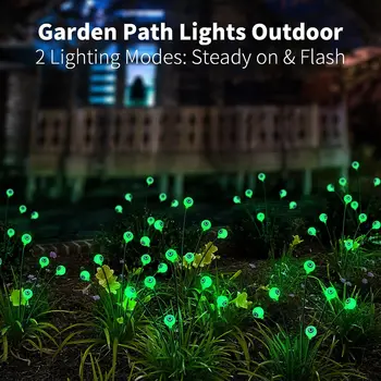 Солнечные огни Firefly 6/8/10 светодиодных солнечных садовых фонарей для газона, наружного водонепроницаемого качающегося света для украшения дорожки во внутреннем дворике