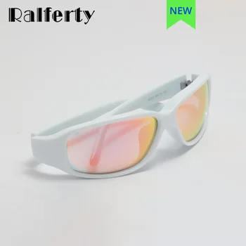 Солнцезащитные очки Ralferty y2k Future Sport Женские Мужские Панк UV400 Бело-розовые Отражающие зеркальные Солнцезащитные очки Женские очки в стиле стимпанк