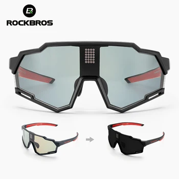 Солнцезащитные очки ROCKBROS, поляризованные велосипедные очки, очки с электронным изменением цвета, очки безопасности UV400, велосипедные очки, спортивные очки