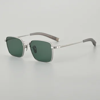 Солнцезащитные очки для вождения с поляризацией в оправе из чистого титана, мужские очки высшего качества UV400, Солнцезащитные очки для улицы, Женские очки-очки