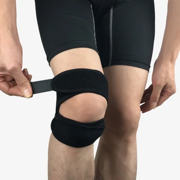 Спортивный ремень для коленной чашечки с дышащей амортизацией и компрессионным креплением Баскетбольный спортивный ремень для защиты ног при беге