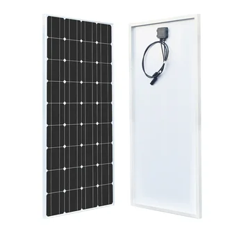 Стеклянная солнечная панель мощностью 120 Вт, кабель длиной 0,9 м для аккумулятора 12 В, дом на колесах, автофургон, лодка-караван 120 Вт
