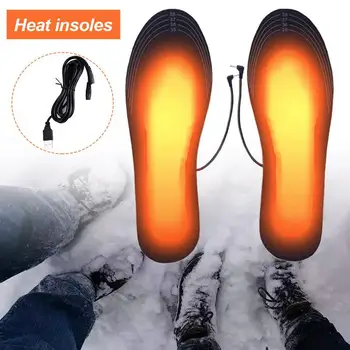 Стельки с USB-подогревом, Перезаряжаемые Стельки для обуви с электрическим подогревом, стельки для ботинок с подогревом, стельки с подогревом, Режущаяся стелька с теплым нагревом